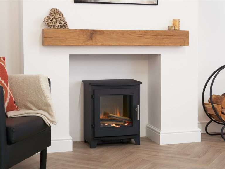 Acantha Austin Electric Stove in Black with Remote Control